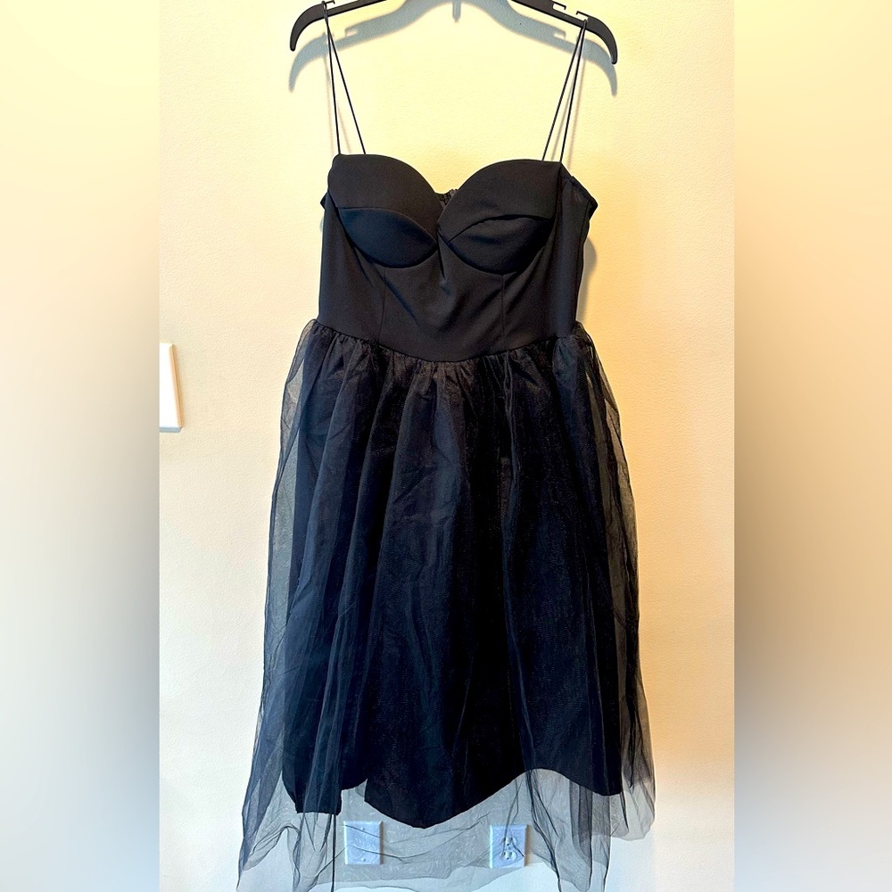 Black tulle dress